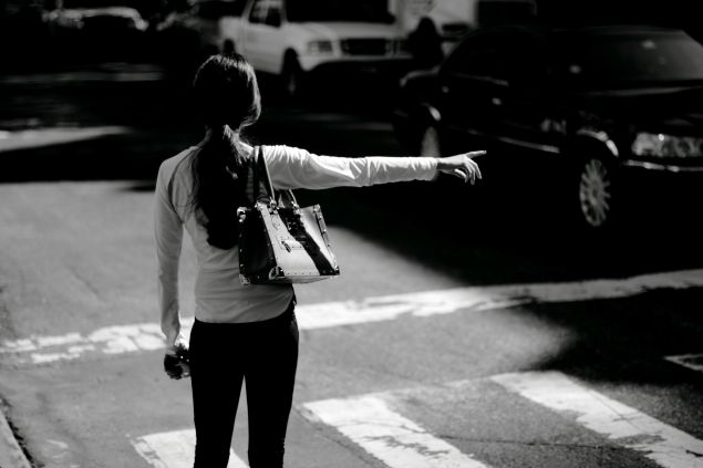 Flickr Women don't feel safe on the road these days.